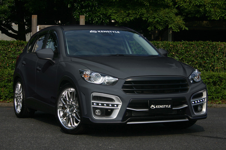 ケンスタイルCX-5エアロパーツ・フロントバンパースポイラー&LEDデイライト ケンスタイルCX-5エアロパーツ・フロントバンパースポイラー&LEDデイライト