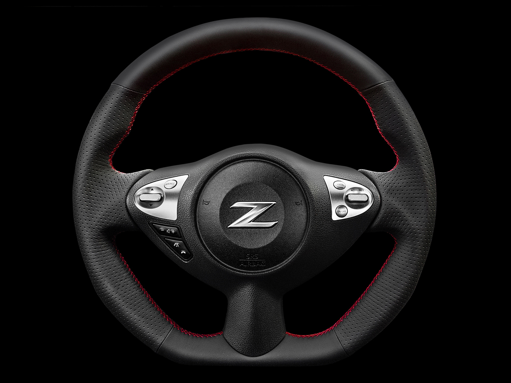 ケンスタイルオリジナルステアリング|フェアレディZ(Z34)オールブラックレザー ケンスタイルオリジナルステアリング|フェアレディZ(Z34)オールブラックレザー